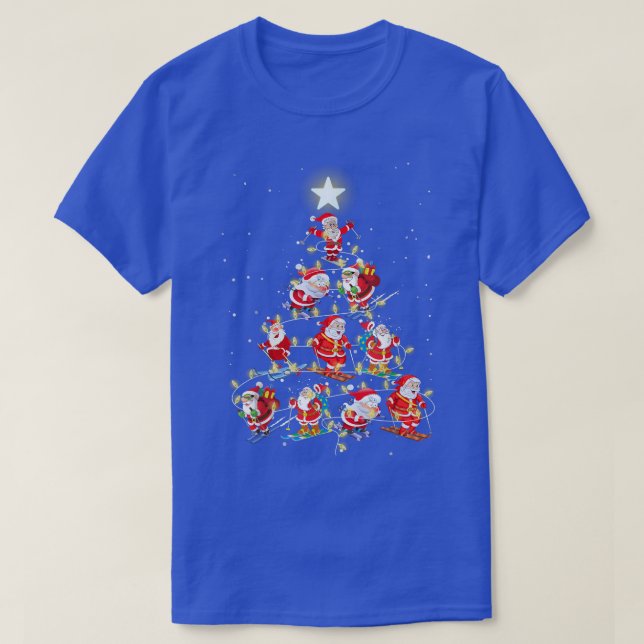 Camiseta Papais noeis Esquecendo A Árvore De Natal Luz Xmas (Frente do Design)