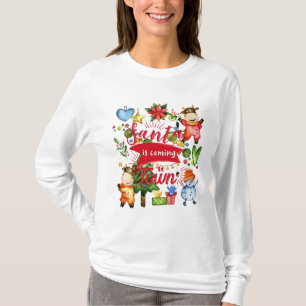 Camiseta Papais noeis Estão Chegando À Cidade - Festa Feria
