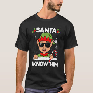 Camiseta Papais noeis Eu O Conheço Retraindo O Carvalho Do 