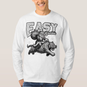 Camiseta Papais noeis fáceis conduzindo uma Arte de Natal d