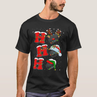 Camiseta Papais noeis Familiares Engraçados Ho Ho Ho Hockey