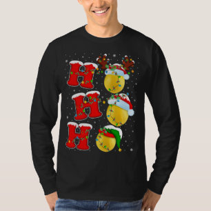 Camiseta Papais noeis Familiares Engraçados Ho Ho Ho Lemon
