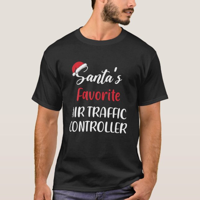 Camiseta Papais noeis Favoritos Controlador de Tráfego Aére (Frente)