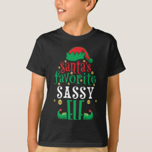 Camiseta Papais noeis Favoritos de Natal Sassy Elf