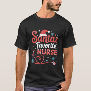 Camiseta Papais noeis Favoritos Enfermeira Natal