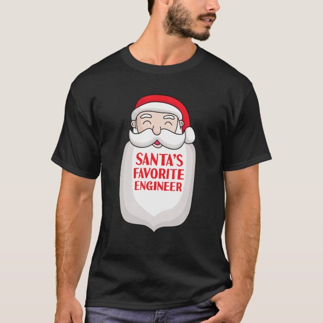 Camiseta Papais noeis Favoritos Engenheiros Engraçados Papa (Frente)