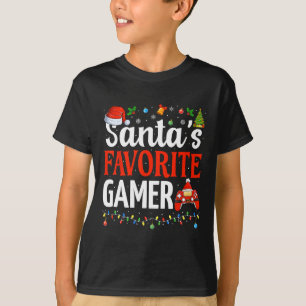 Camiseta Papais noeis Favoritos Gamer Natal Engraçado Xmas