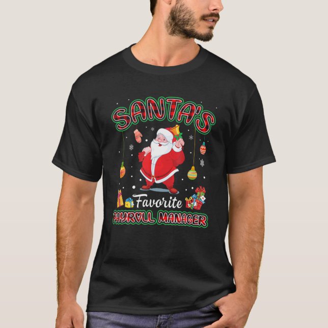 Camiseta Papais noeis Favoritos Gerenciador de Folhas de Pa (Frente)