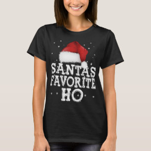 Camiseta Papais noeis Favoritos Ho Feriados de Natal Bonito