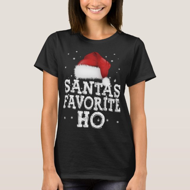 Camiseta Papais noeis Favoritos Ho Feriados de Natal Bonito (Frente)