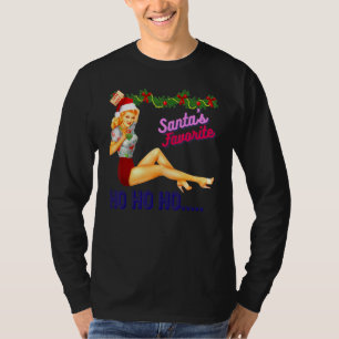 Camiseta Papais noeis Favoritos Ho Ho Bela Piada Suja