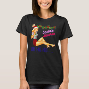 Camiseta Papais noeis Favoritos Ho Ho Bela Piada Suja