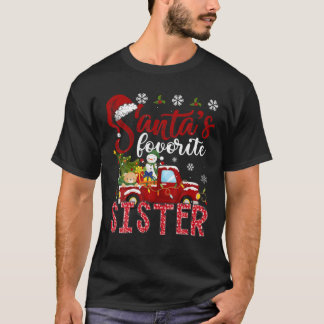 Camiseta Papais noeis Favoritos Irmã Engraçada Papai Noel