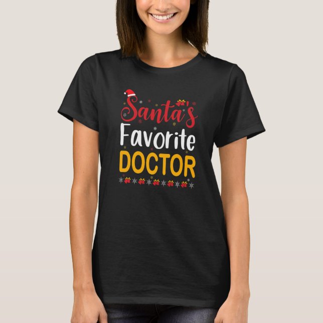 Camiseta Papais noeis Favoritos Médico Correspondente Famíl (Frente)