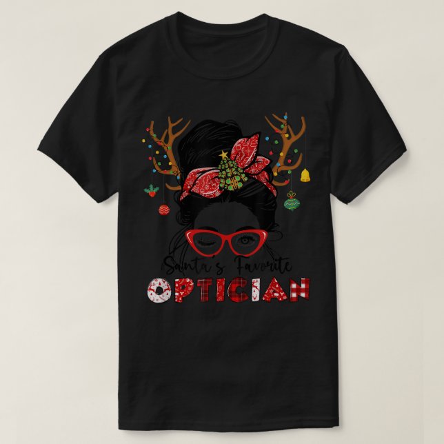 Camiseta Papais noeis Favoritos Optician natalino Messaging (Frente do Design)