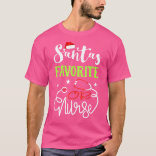 Camiseta Papais noeis Favoritos Ou Enfermeiros Xmas Light H