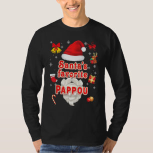 Camiseta Papais noeis Favoritos Pappou Natal Papai Noel Fei