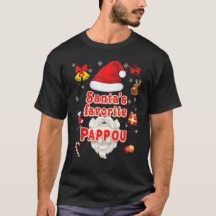 Camiseta Papais noeis Favoritos Pappou Natal Papai Noel Fei
