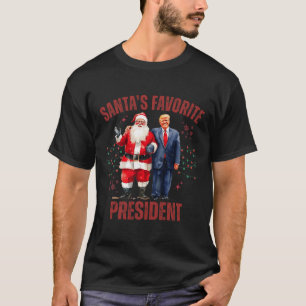 Camiseta Papais noeis Favoritos Presidente Natal Engraçado