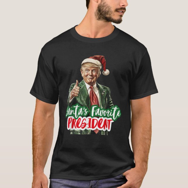 Camiseta Papais noeis favoritos Presidente Papais noeis eng (Frente)