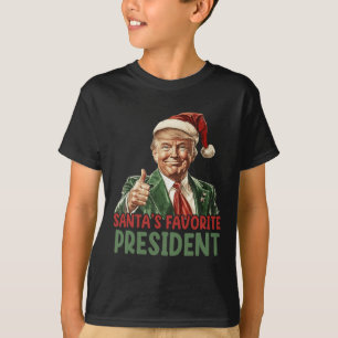 Camiseta Papais noeis Favoritos Presidente Trump Natal 2024