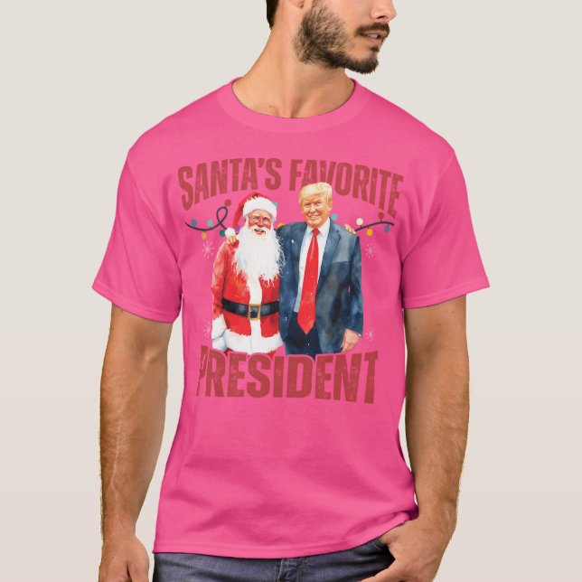 Camiseta Papais noeis Favoritos Presidente Trump Papais noe (Frente)
