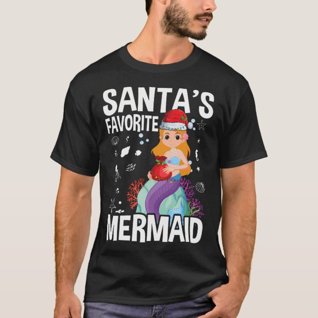 Camiseta Papais noeis Favoritos Sereia Natal (Frente)