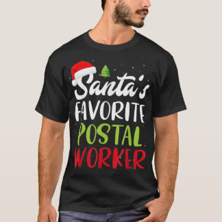 Camiseta Papais noeis Favoritos Trabalhador Postal Natal Sa