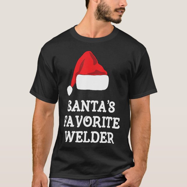 Camiseta Papais noeis Favoritos Welder Engraçado Presente d (Frente)