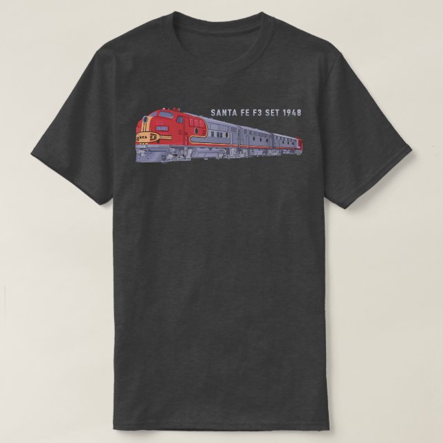 Camiseta Papais noeis Fe F3 Set 1948 Carbody Locomotive Tra (Frente do Design)