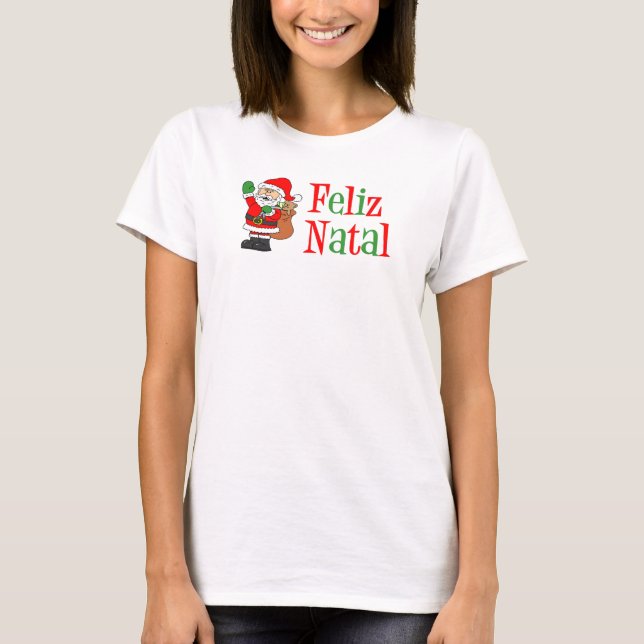 Camiseta Papais noeis Feliz Natal (Frente)