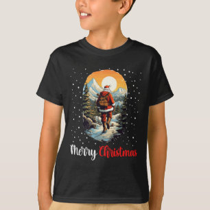 Camiseta Papais noeis Felizes De Natal Caminhando Trekking