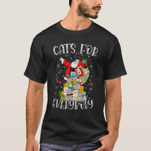 Camiseta Papais noeis Felizes De Natal Gotas De Gato De Sob
