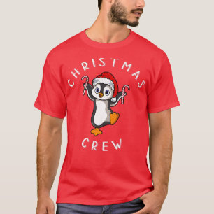 Camiseta Papais noeis Feriados Bonitos Penguin Crew Candy C