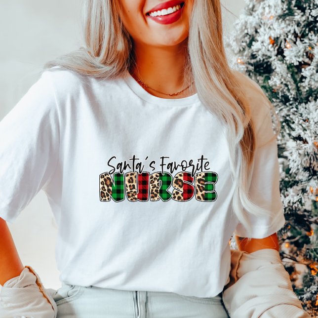 Camiseta Papais noeis Feriados de Enfermeira Favoritos (Criador carregado)