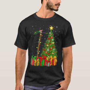 Camiseta Papais noeis Feriados Flute Music Xmas Flute Chris
