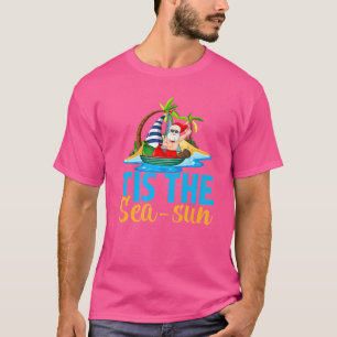 Camiseta Papais noeis Férias De Praia Este É O Natal Do Sol