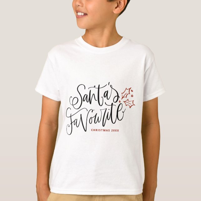 Camiseta Papais noeis Festivos Favoritos Letoração do Natal (Frente)