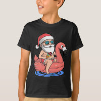 Papais noeis Flamingo Floatie Engraçado Natal Em J