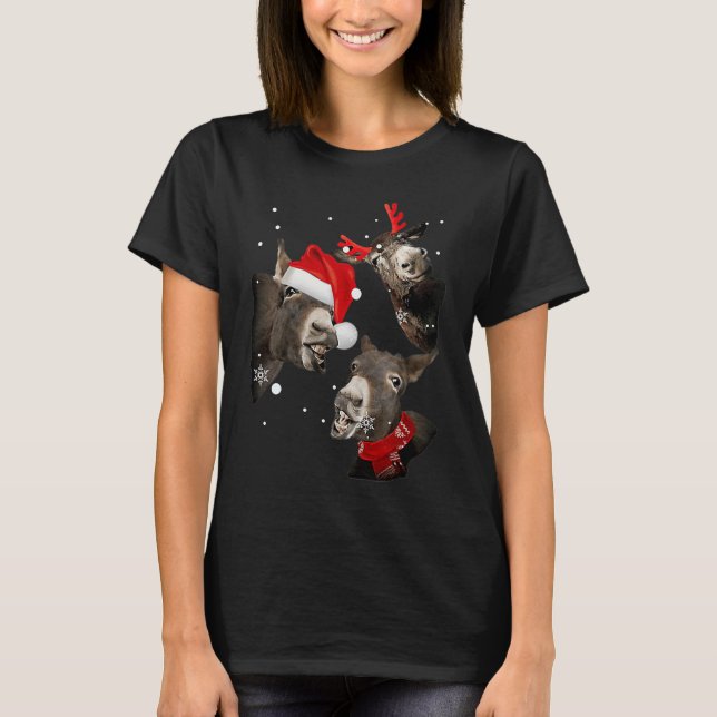 Camiseta Papais noeis fofos de Natal (Frente)