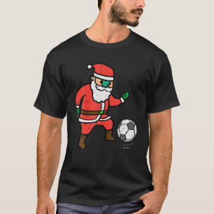 Camiseta Papais noeis Futebol de Natal Xmas Futebol masculi