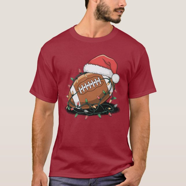 Camiseta Papais noeis Futebol Humor de Natal Homens (Frente)