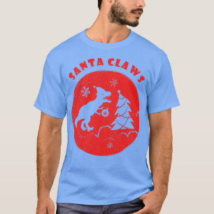 Camiseta Papais noeis Garras Engraçadas Tshirt de Natal TRe