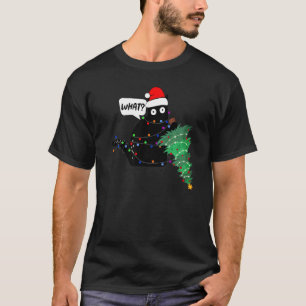 Camiseta Papais noeis Gato Que Árvore De Natal Inverso Gato