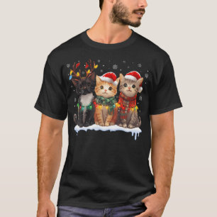Camiseta Papais noeis Gato-Rena-de-Natal