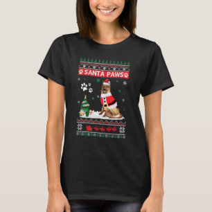 Camiseta Papais noeis German shepherd de patas Feliz Cão de