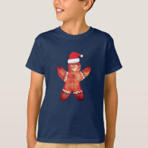 Papais noeis Gingercake Man Cookie Drawing T-shirt