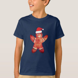 Camiseta Papais noeis Gingercake Man Cookie Drawing T-shirt