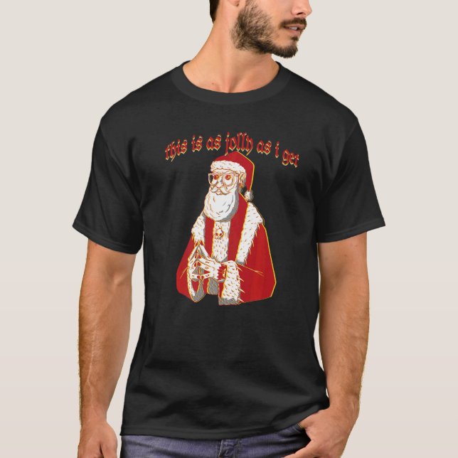 Camiseta Papais noeis Góticos De Natal Assustadores Isto É  (Frente)