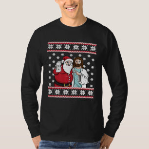 Camiseta Papais noeis Gráficos de Natal Jesus Jingle Bros W